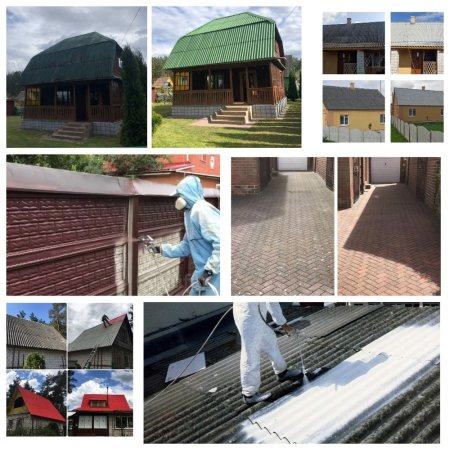 Мойка и покраска крыш и заборов